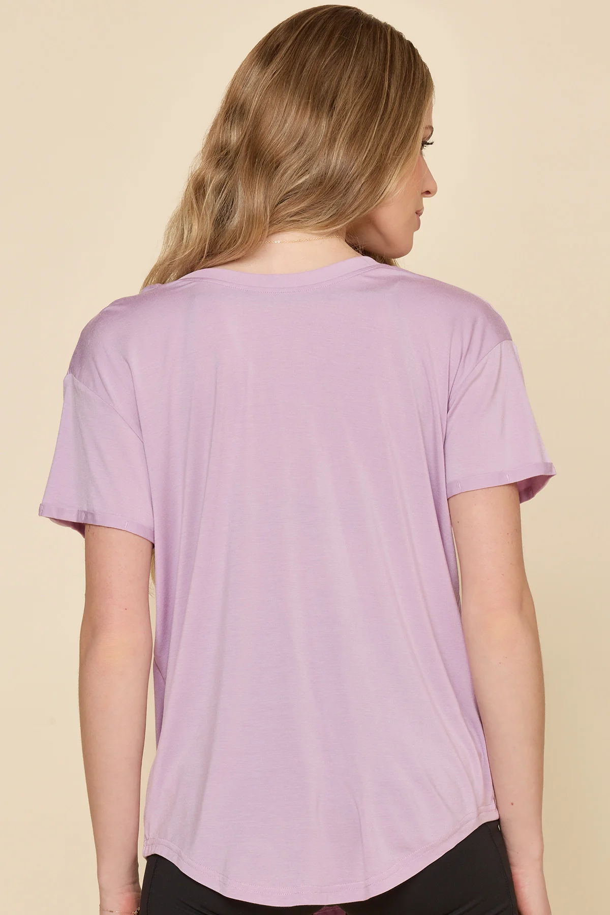 Reversible Deep V Tee - Pastel Orchid - Image 2
