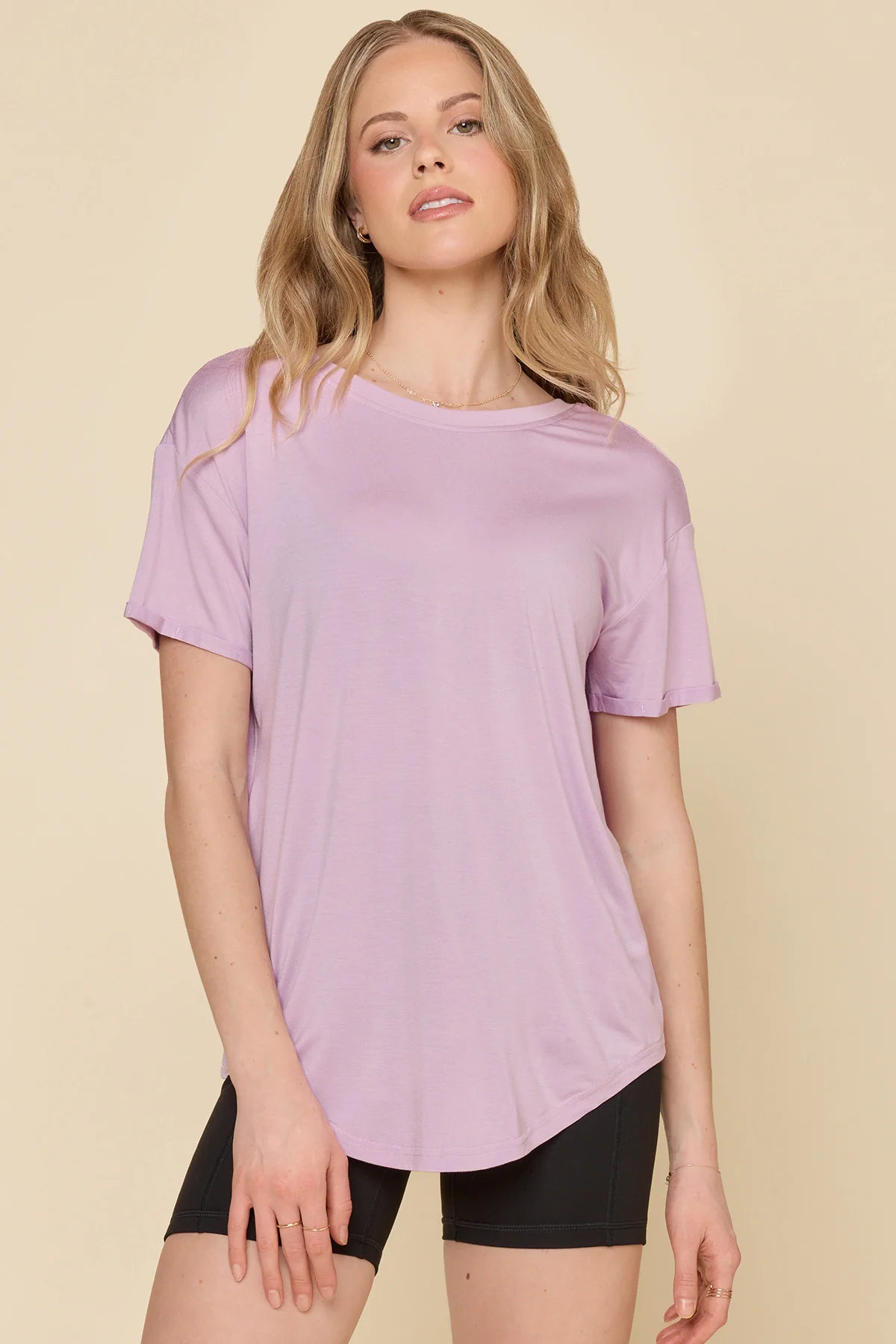 Reversible Deep V Tee - Pastel Orchid - Image 4