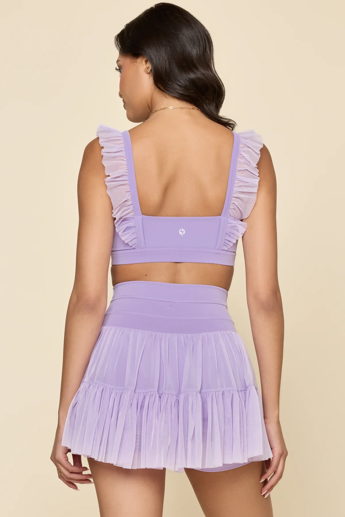 Romance Mesh Ruffle Bra - Digital Lavender - Image 6