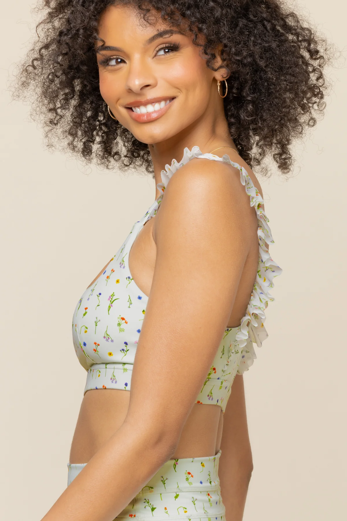 Romance Mesh Ruffle Bra  - Meadow - Image 3