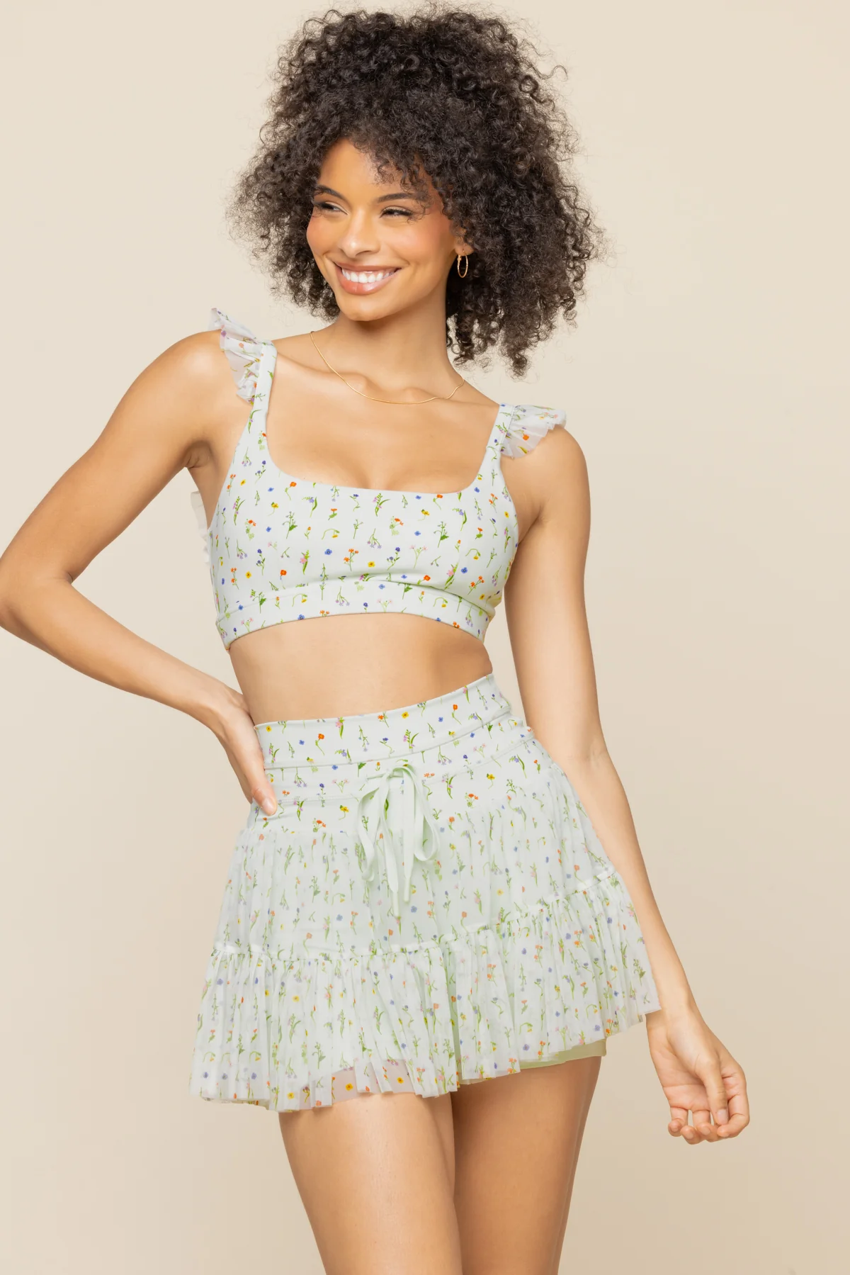 Romance Mesh Ruffle Bra  - Meadow - Image 5