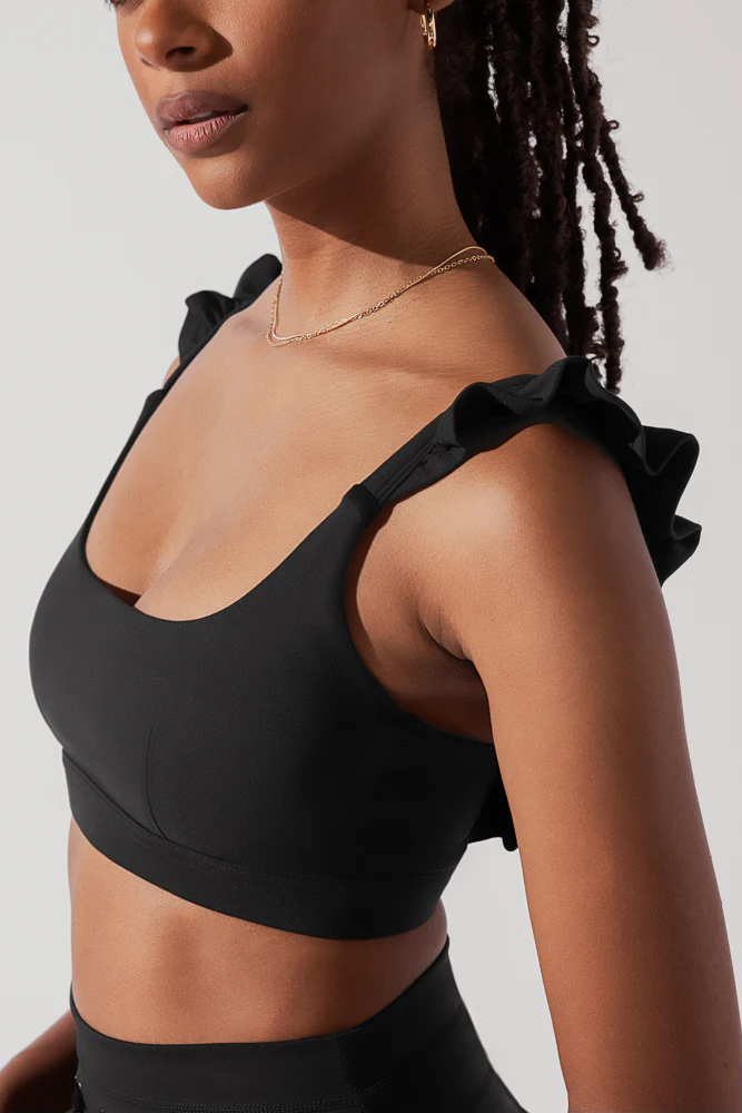 Romance Ruffle Bra - Black - Image 4