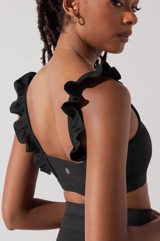 Romance Ruffle Bra - Black - Image 7