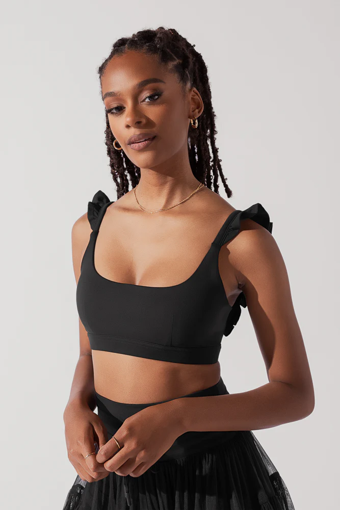 Romance Ruffle Bra - Black - Image 8