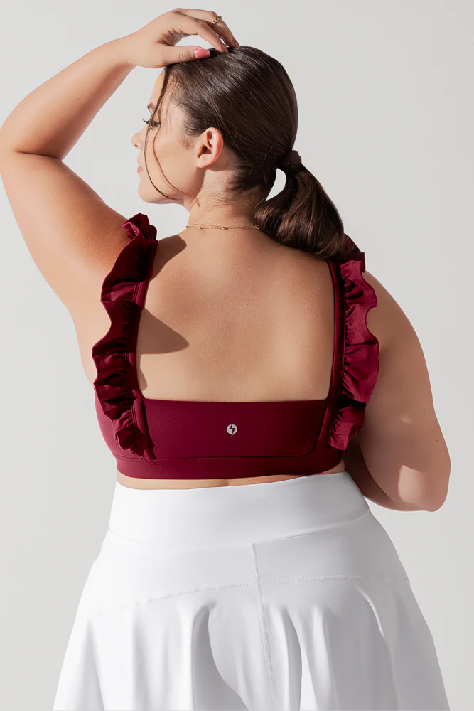 Romance Ruffle Bra - Crimson - Image 2