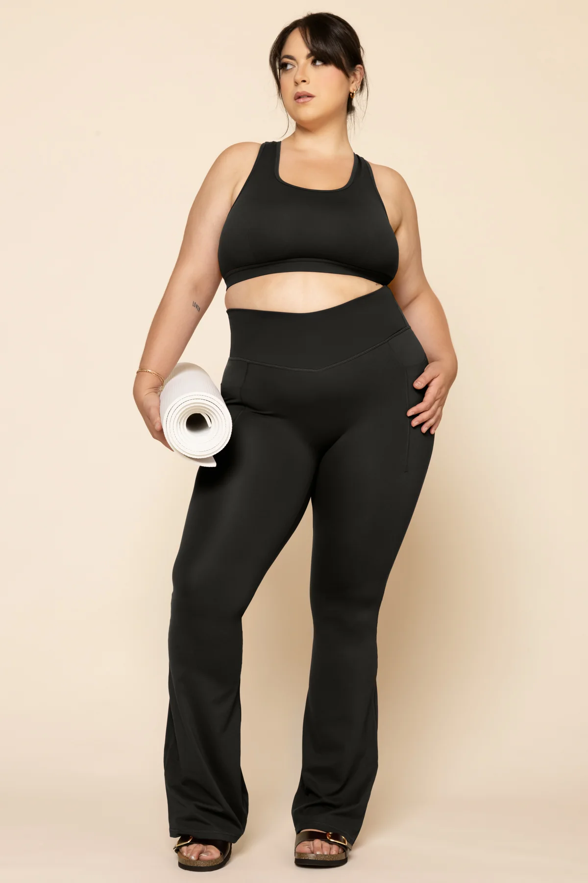 Supersculpt™ Flared Legging with Pockets - Black - Image 4