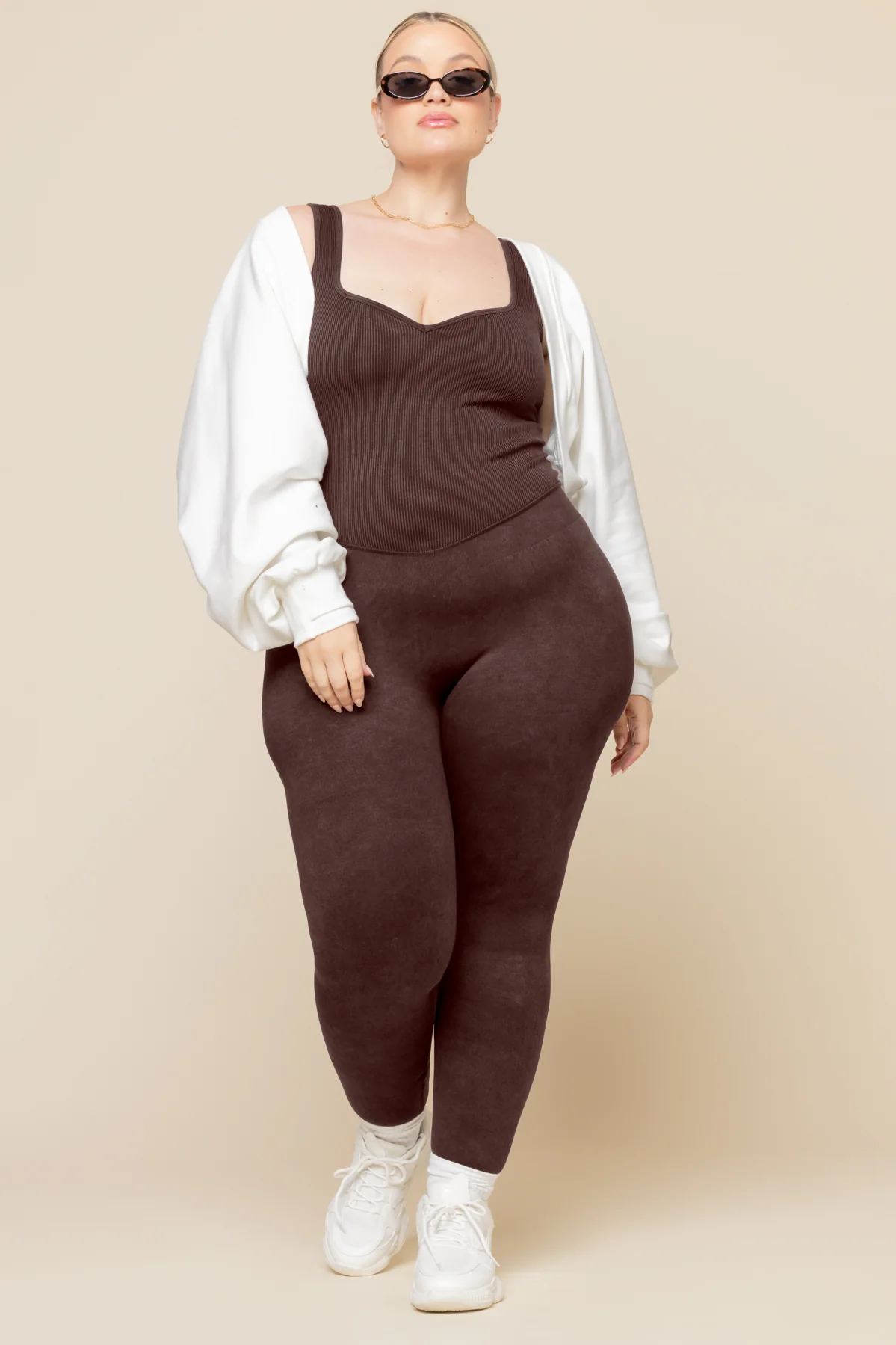 Be Flexible Seamless Onesie - French Roast - Image 11