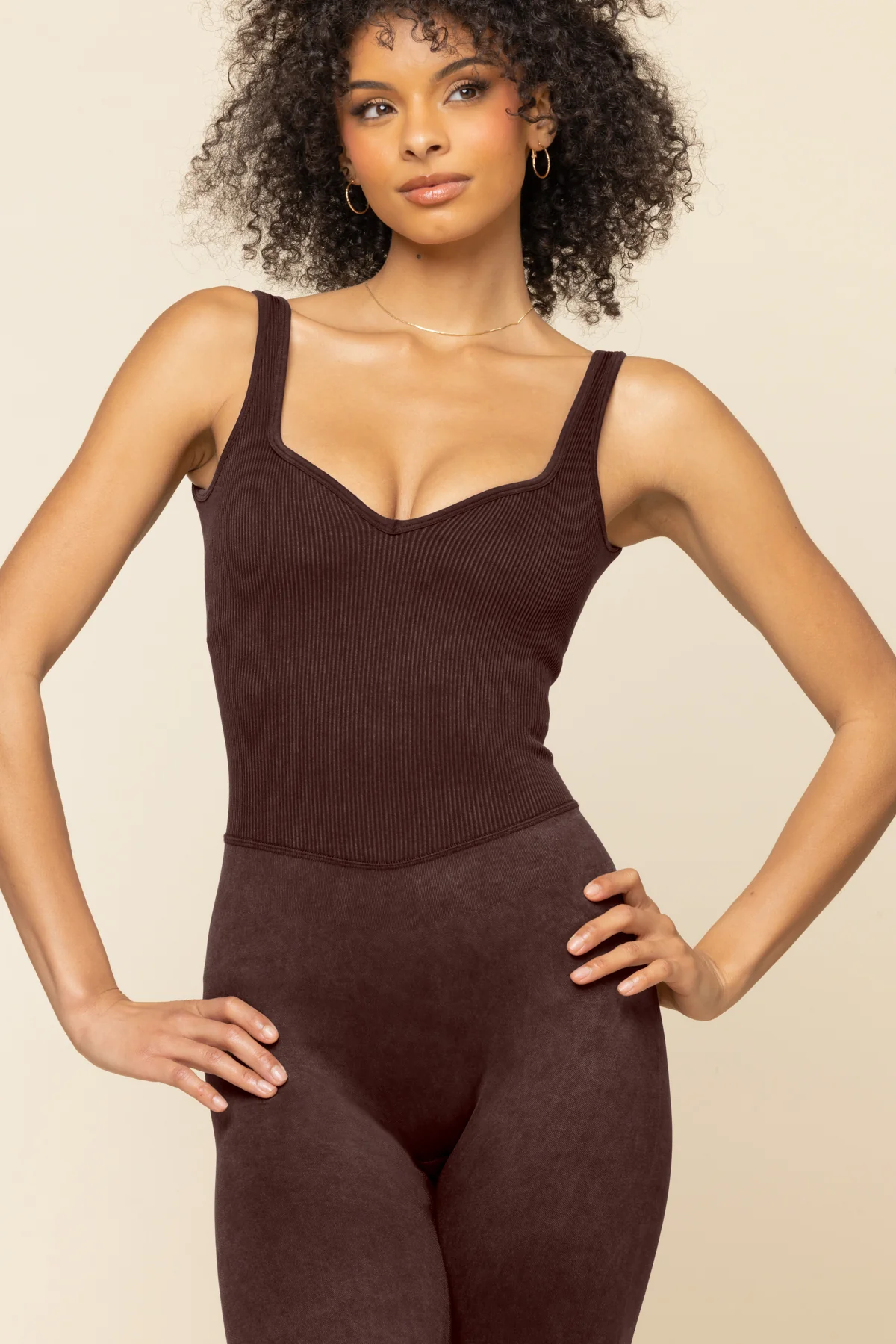 Be Flexible Seamless Onesie - French Roast - Image 5