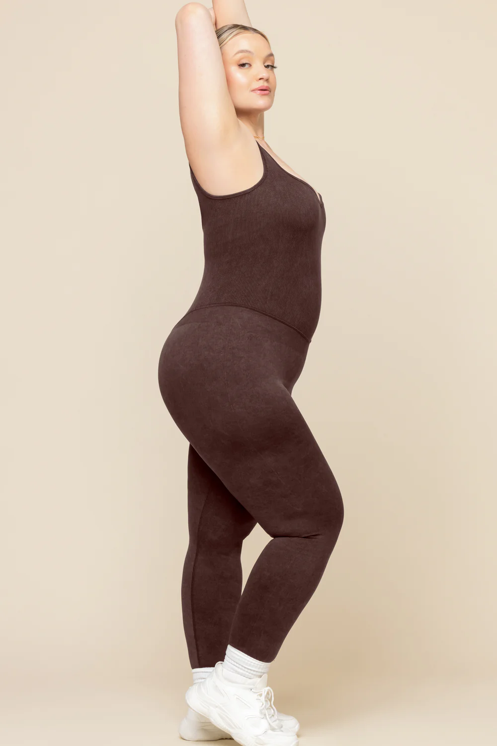 Be Flexible Seamless Onesie - French Roast - Image 8