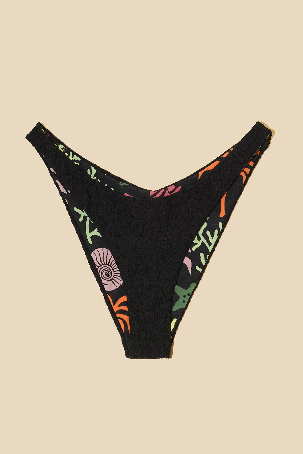 Seascape Reversible Bikini Bottom - Black Dilly - Image 7
