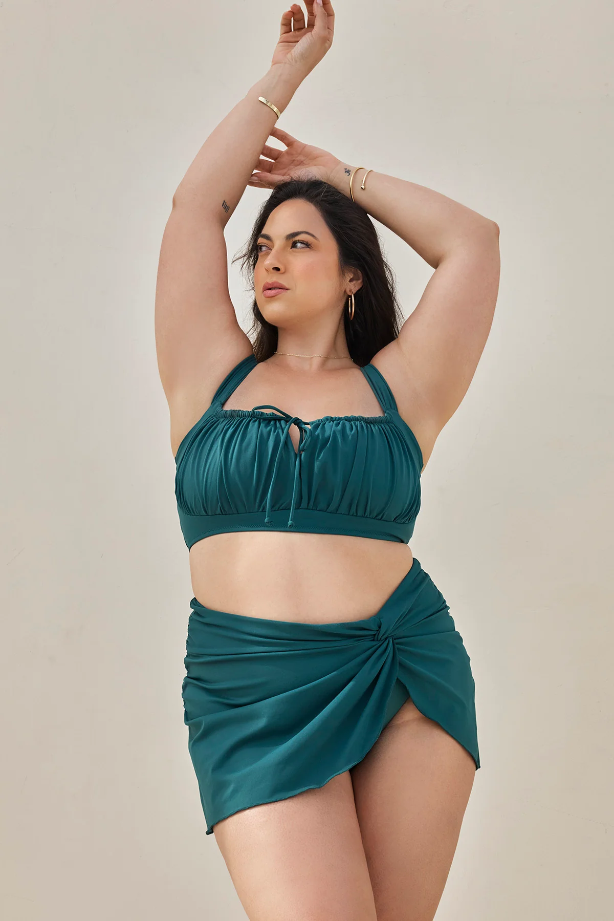 Sunset Swim Skort with Built-in Bikini Bottom - Dark Sea - Image 4