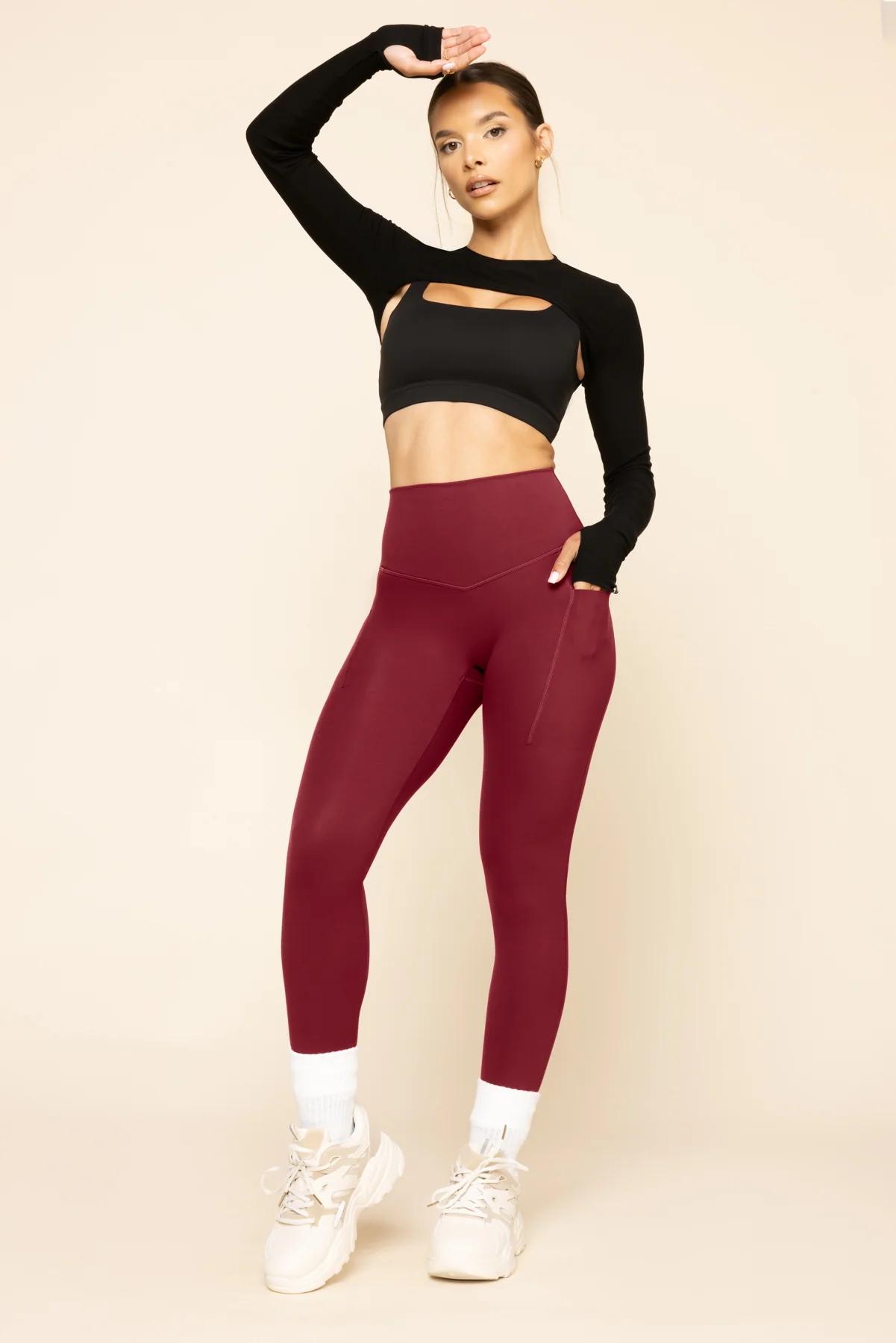 Supersculpt™ Legging with Pockets - Crimson - Image 9