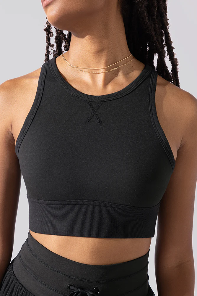 Sweat Sesh Crop Top - Black - Image 2