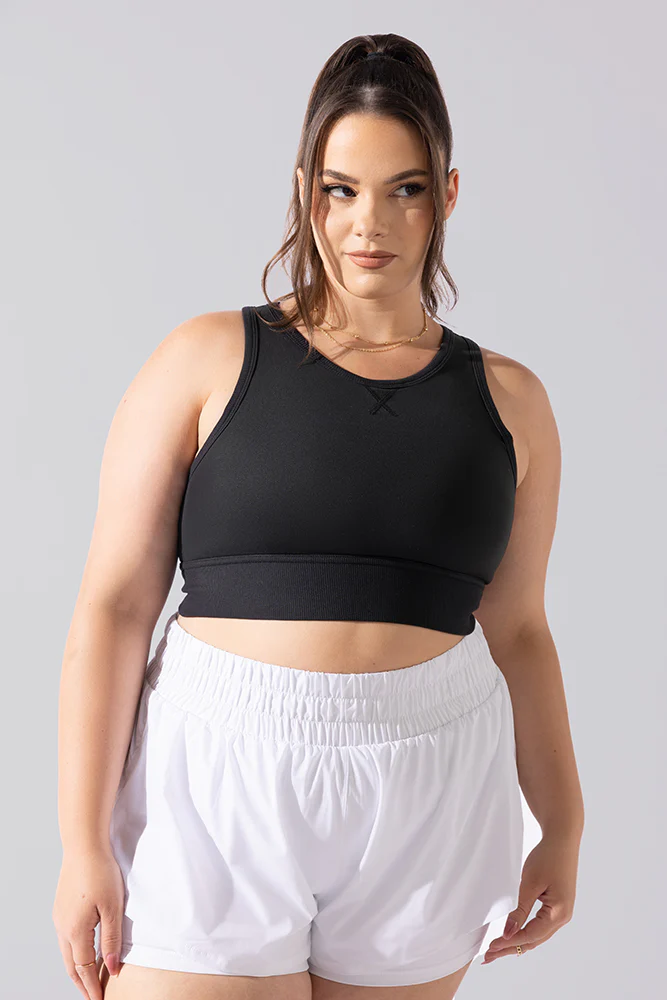 Sweat Sesh Crop Top - Black - Image 3