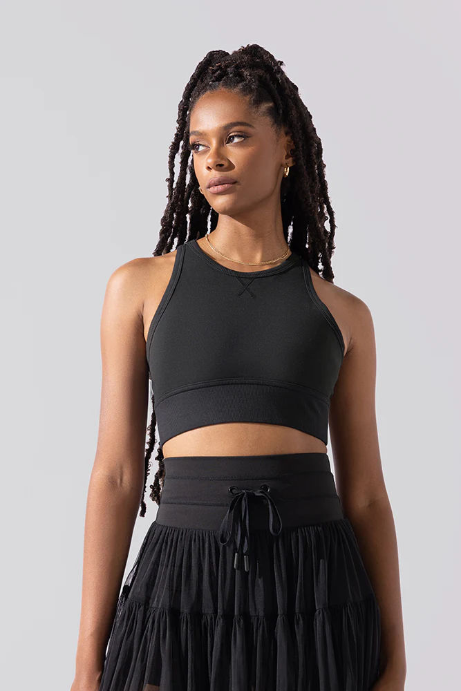 Sweat Sesh Crop Top - Black - Image 4