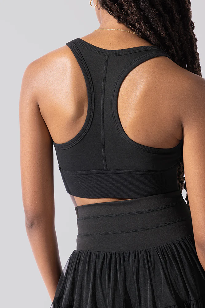 Sweat Sesh Crop Top - Black - Image 5