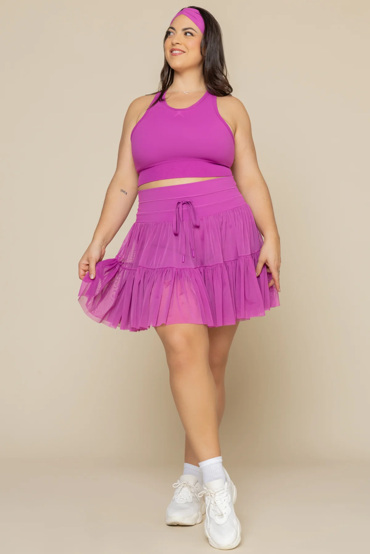 Sweat Sesh Crop Top - Royal Orchid - Image 2