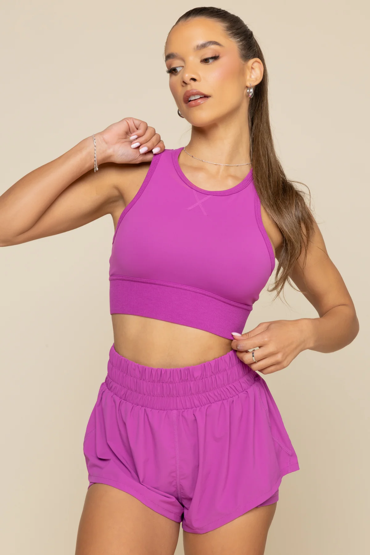 Sweat Sesh Crop Top - Royal Orchid - Image 4