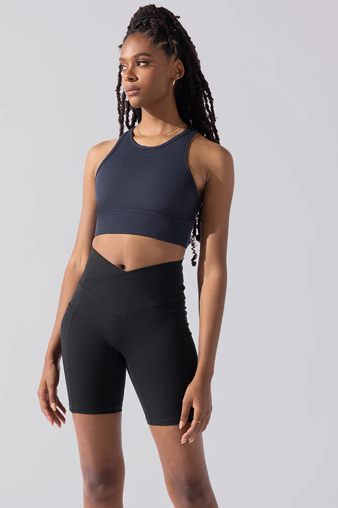 Sweat Sesh Crop Top - Smoky Navy - Image 5