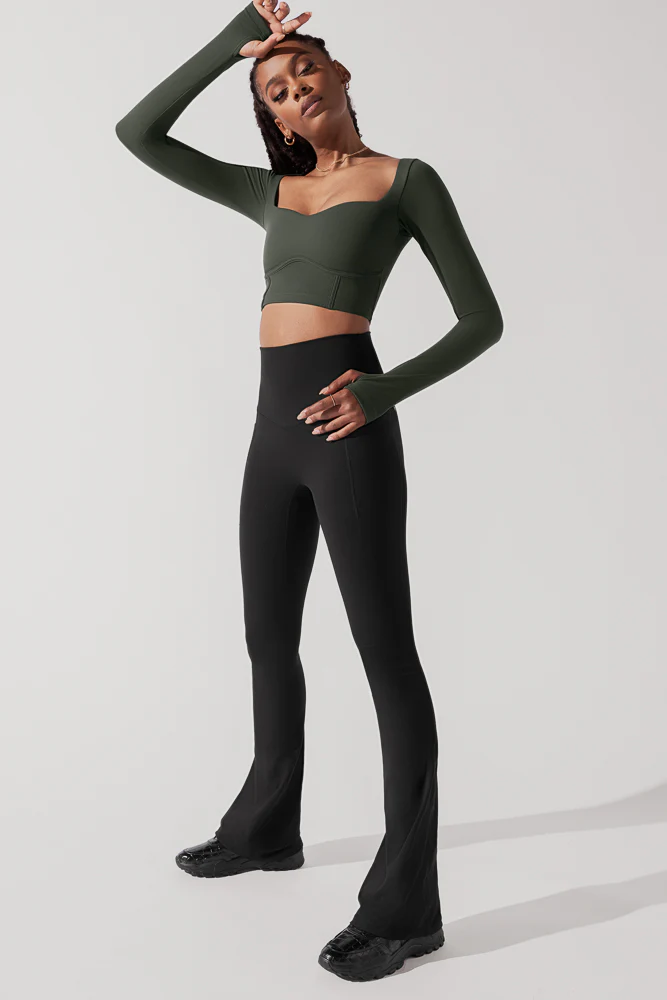 Sweetheart Long Sleeve Crop Top - Forestwood - Image 7