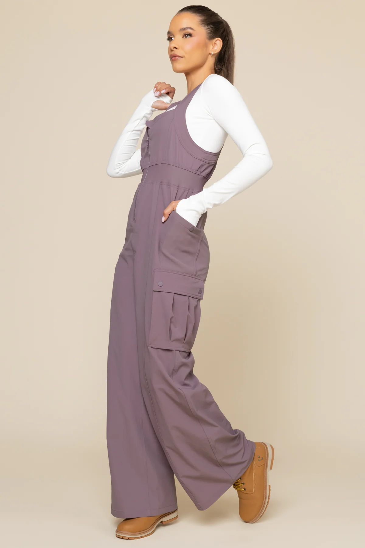 Take a Hike Overalls - Dusty Mauve - Image 11