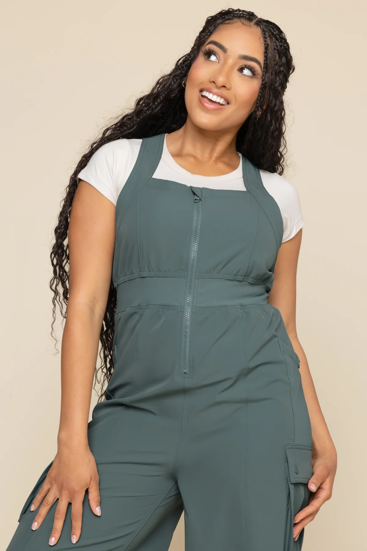 Take a Hike Overalls - Fog Green - Image 2