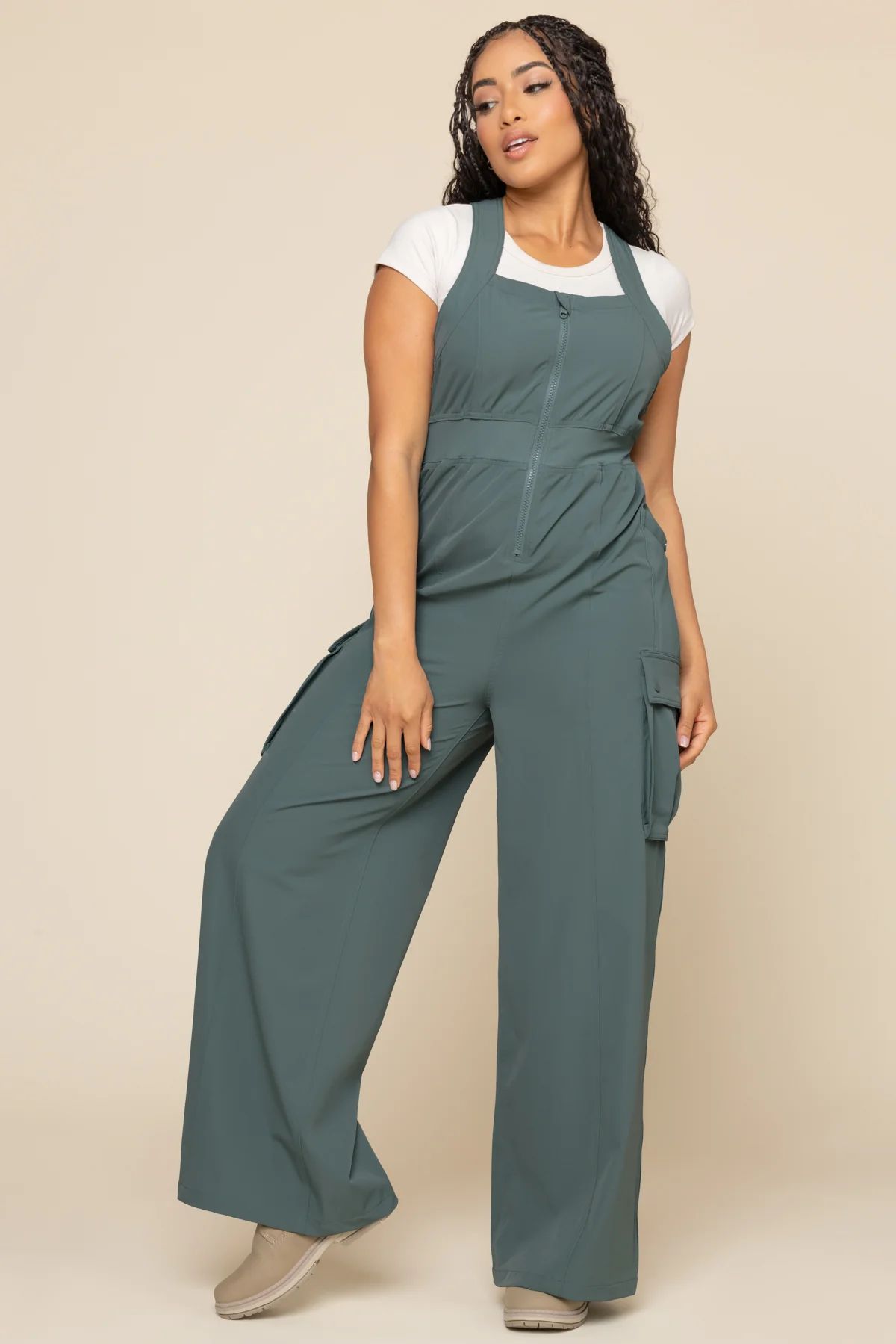 Take a Hike Overalls - Fog Green - Image 7