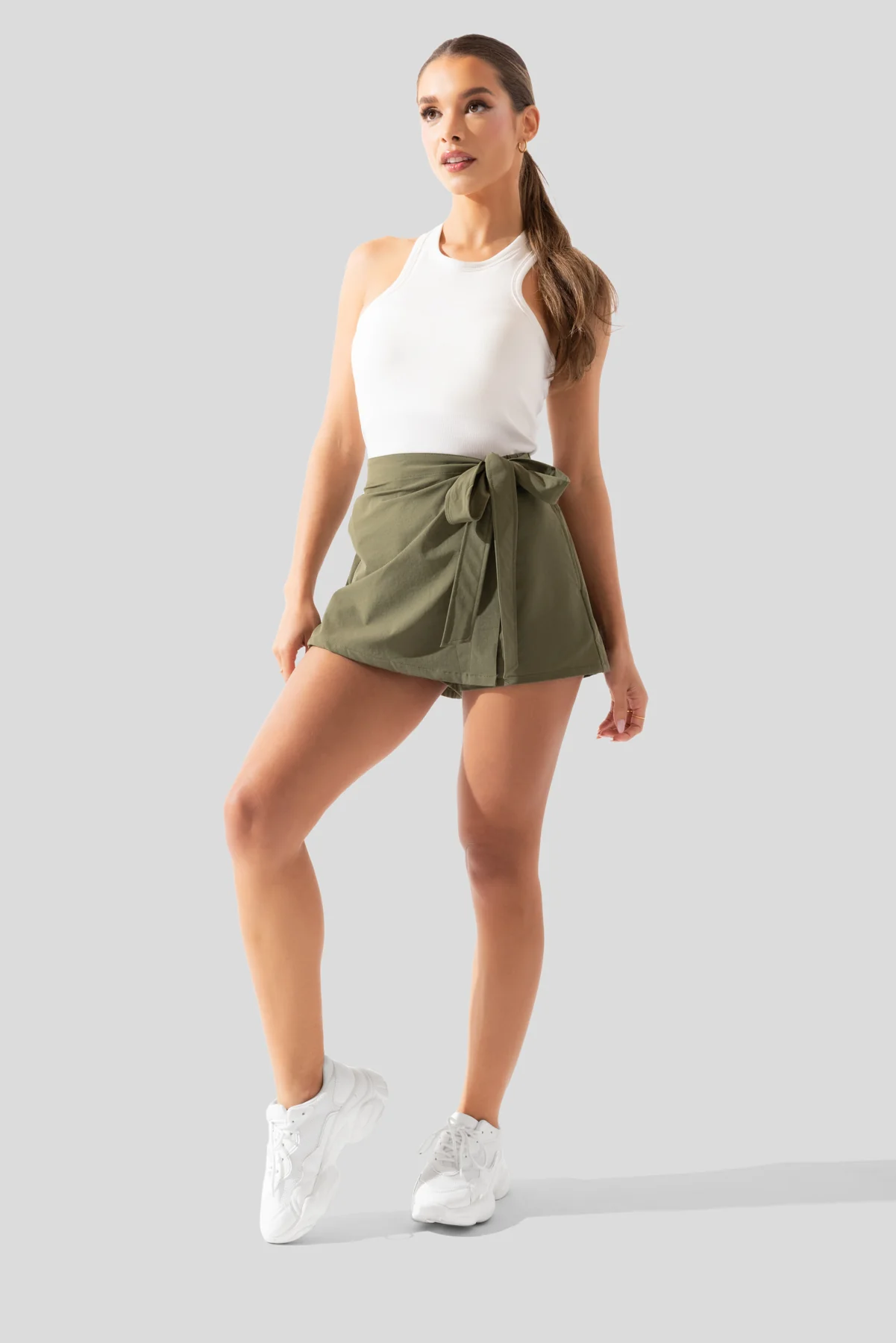 That's a Wrap Skort - Dark Olive - Image 5