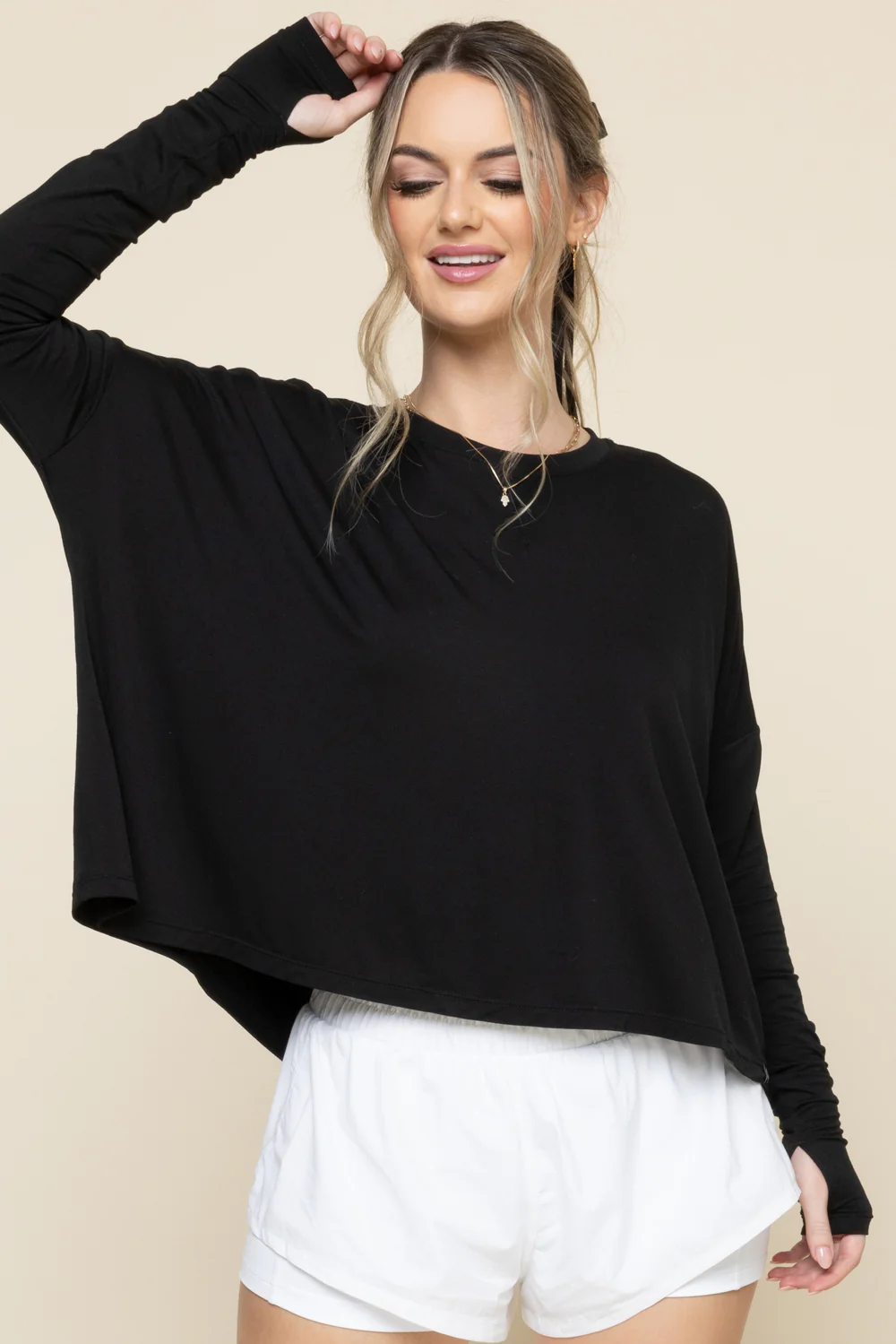 The Perfect Long Sleeve Top - Black - Image 2