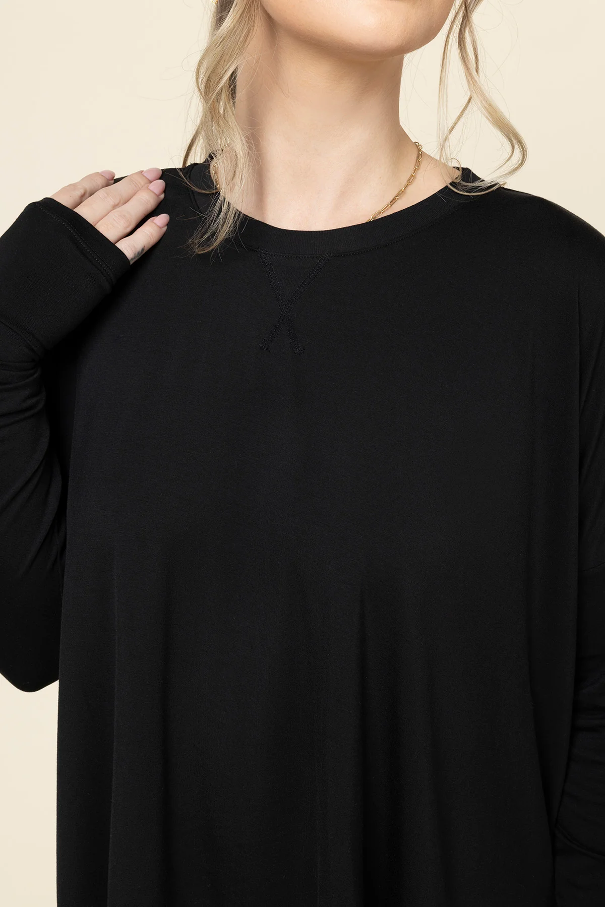 The Perfect Long Sleeve Top - Black - Image 4