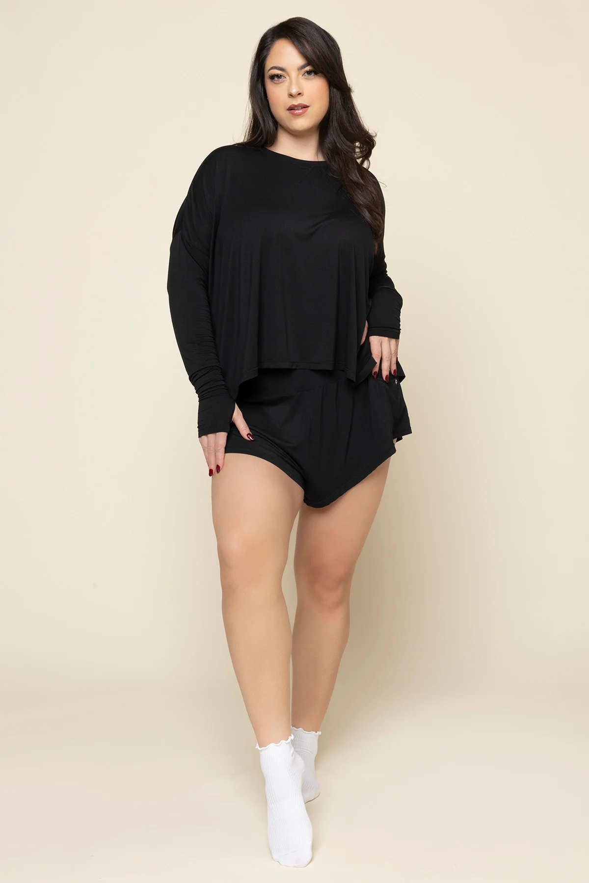 The Perfect Long Sleeve Top - Black - Image 5