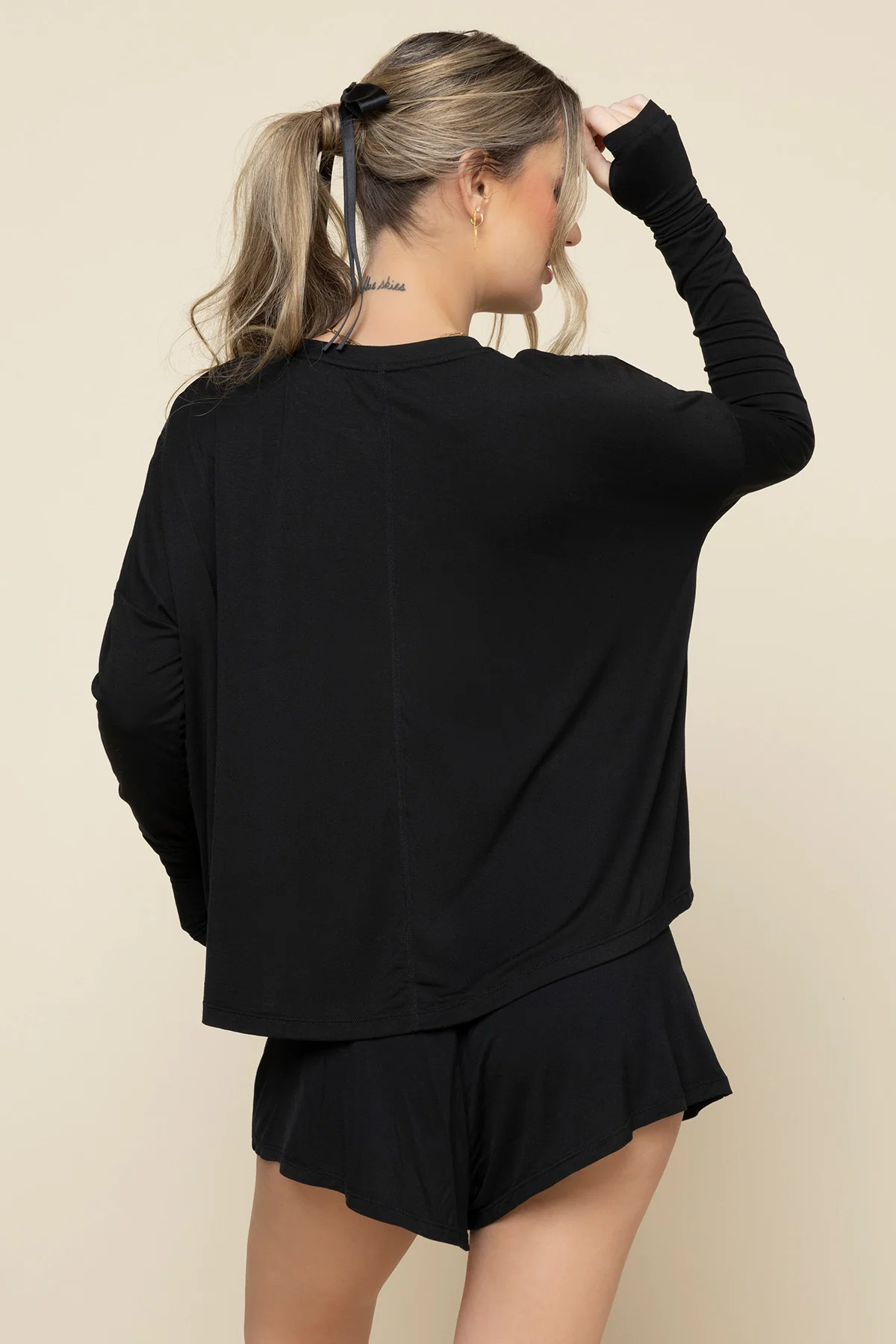 The Perfect Long Sleeve Top - Black - Image 9