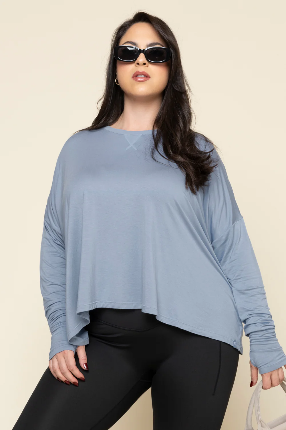 The Perfect Long Sleeve Top - Dusty Blue - Image 7