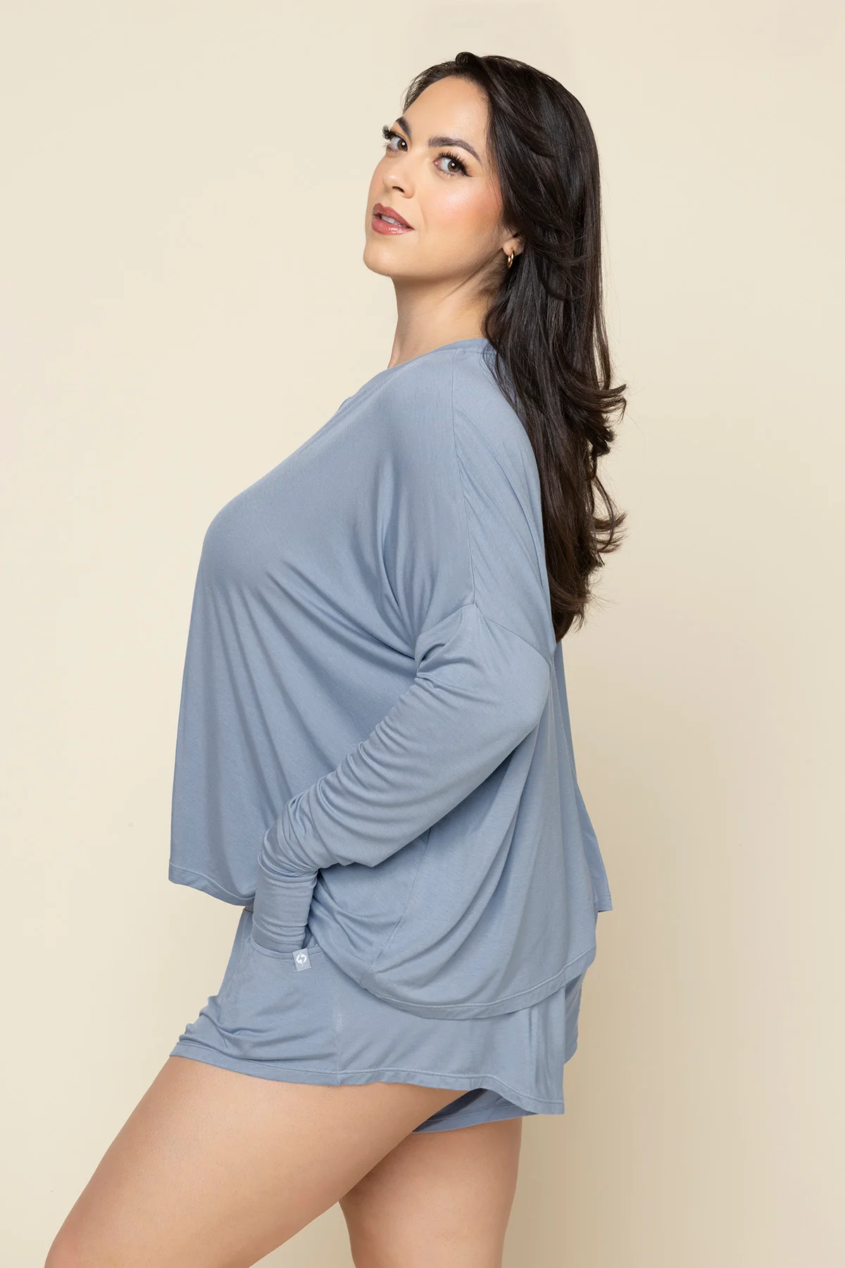 The Perfect Long Sleeve Top - Dusty Blue - Image 8