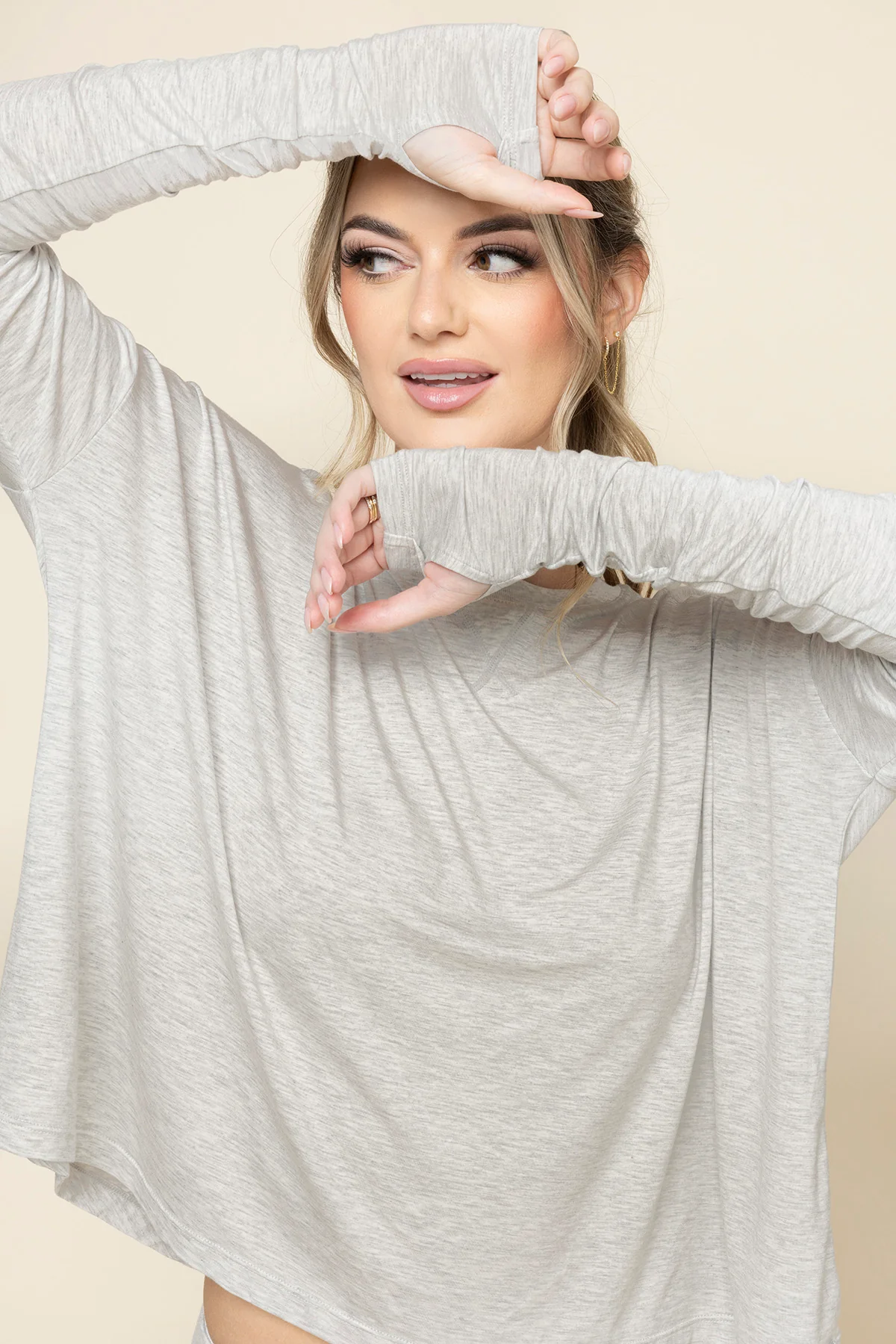 The Perfect Long Sleeve Top - Heather Grey - Image 8