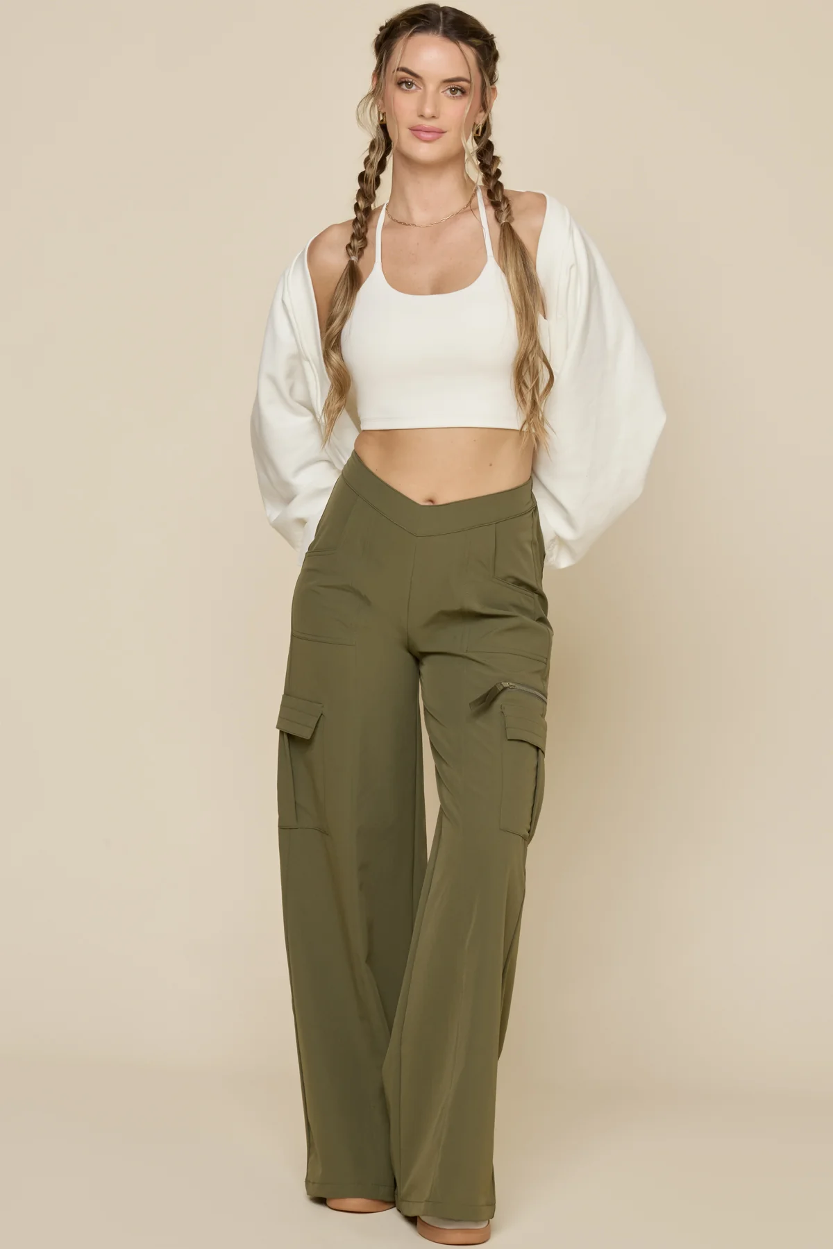 Y2K Cargo Pant - Dark Olive - Image 10