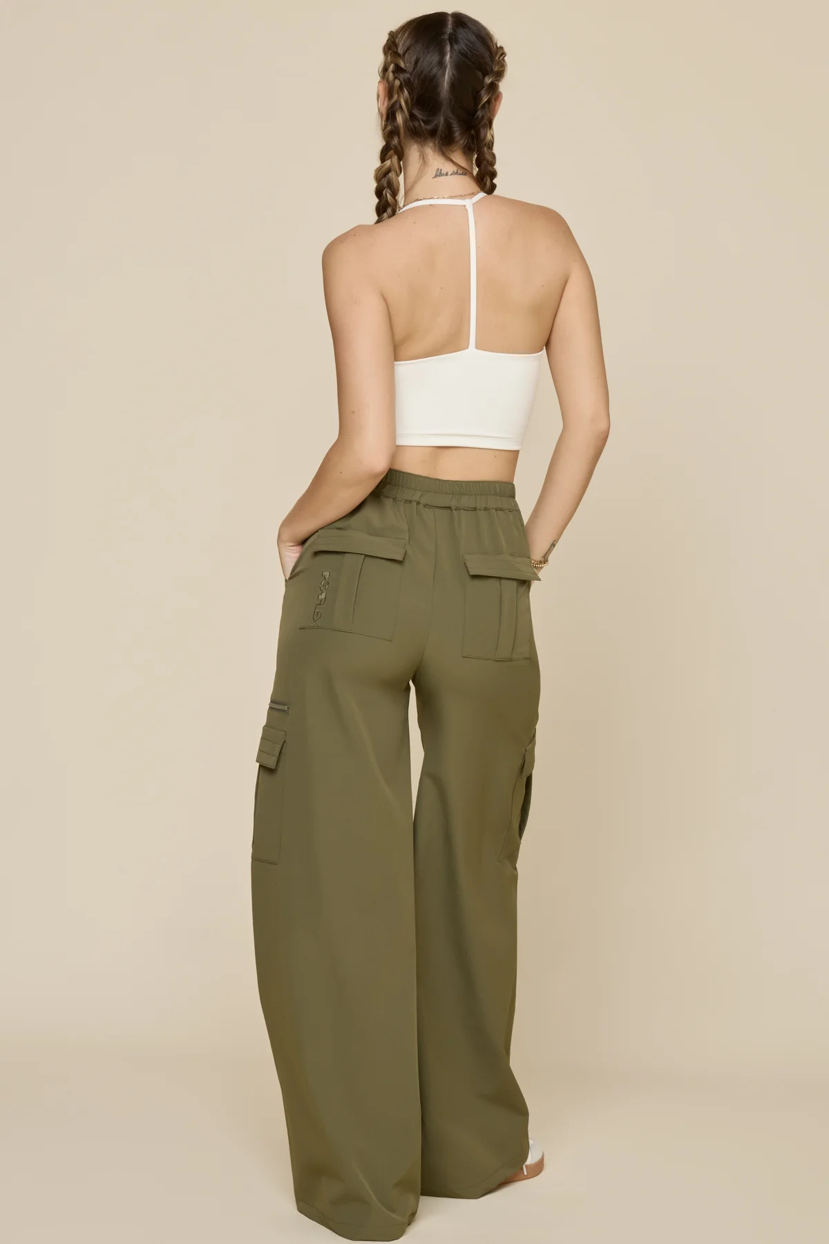 Y2K Cargo Pant - Dark Olive - Image 4