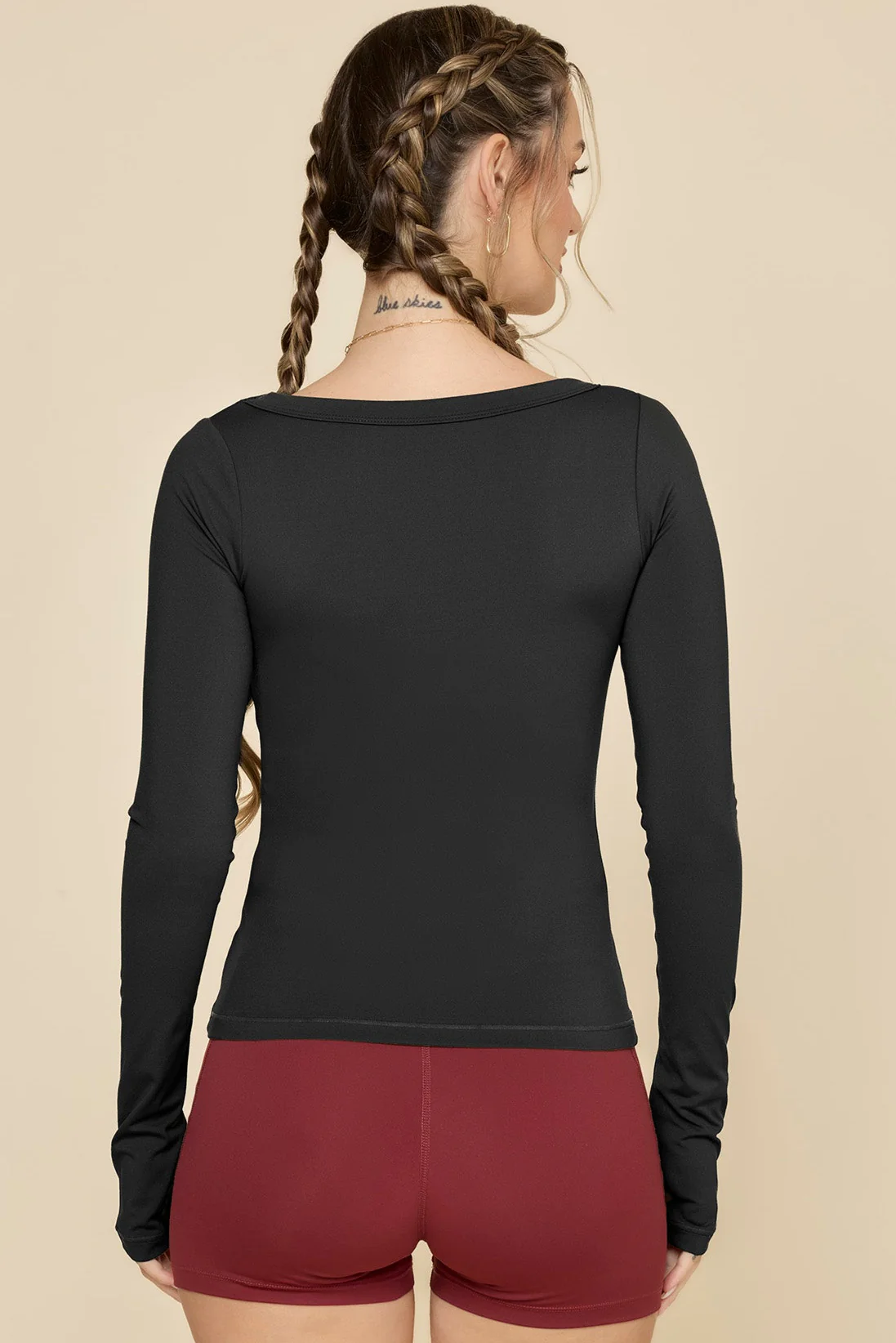 Your Favorite Reversible Long Sleeve Top - Black - Image 3