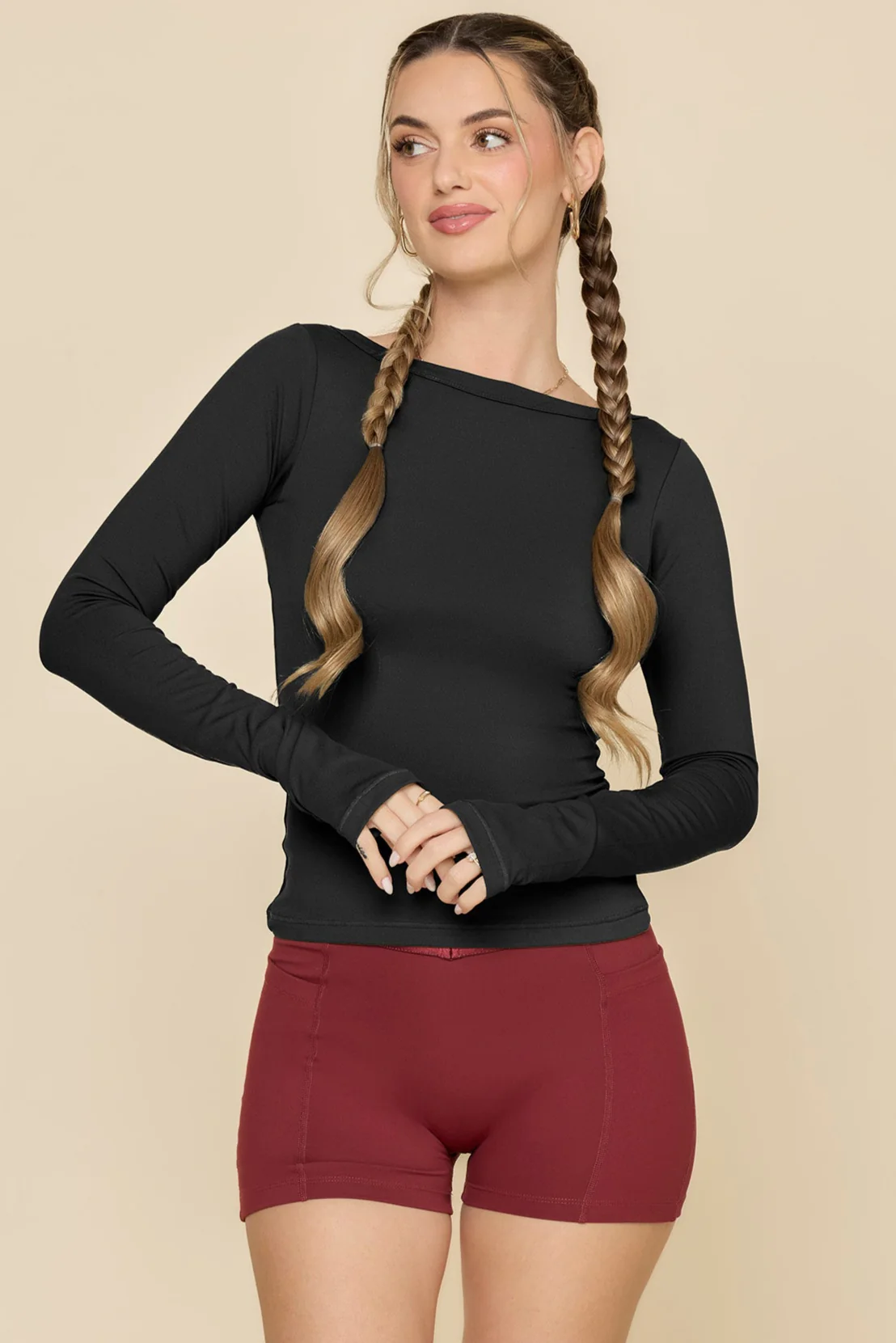 Your Favorite Reversible Long Sleeve Top - Black - Image 4