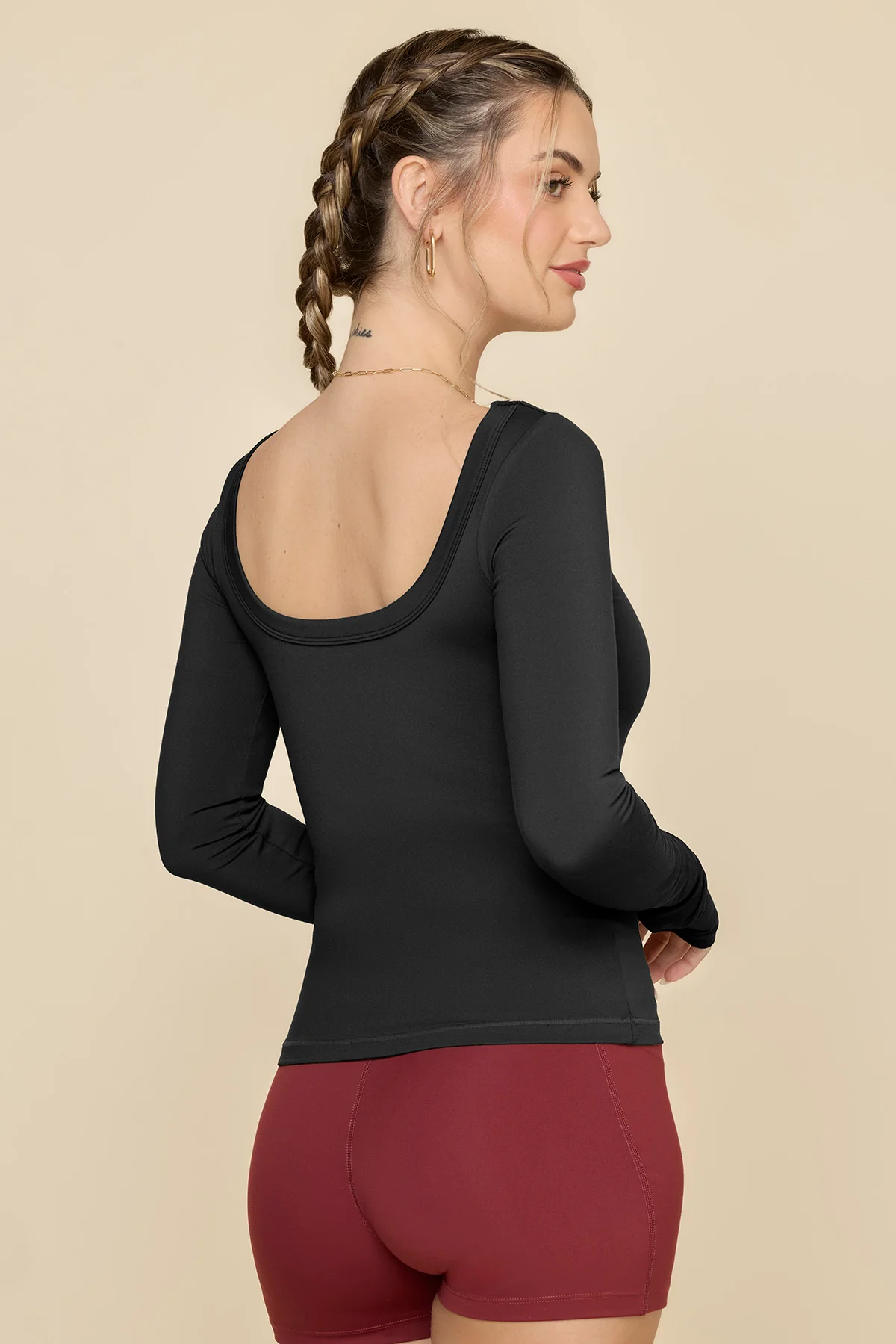 Your Favorite Reversible Long Sleeve Top - Black - Image 5