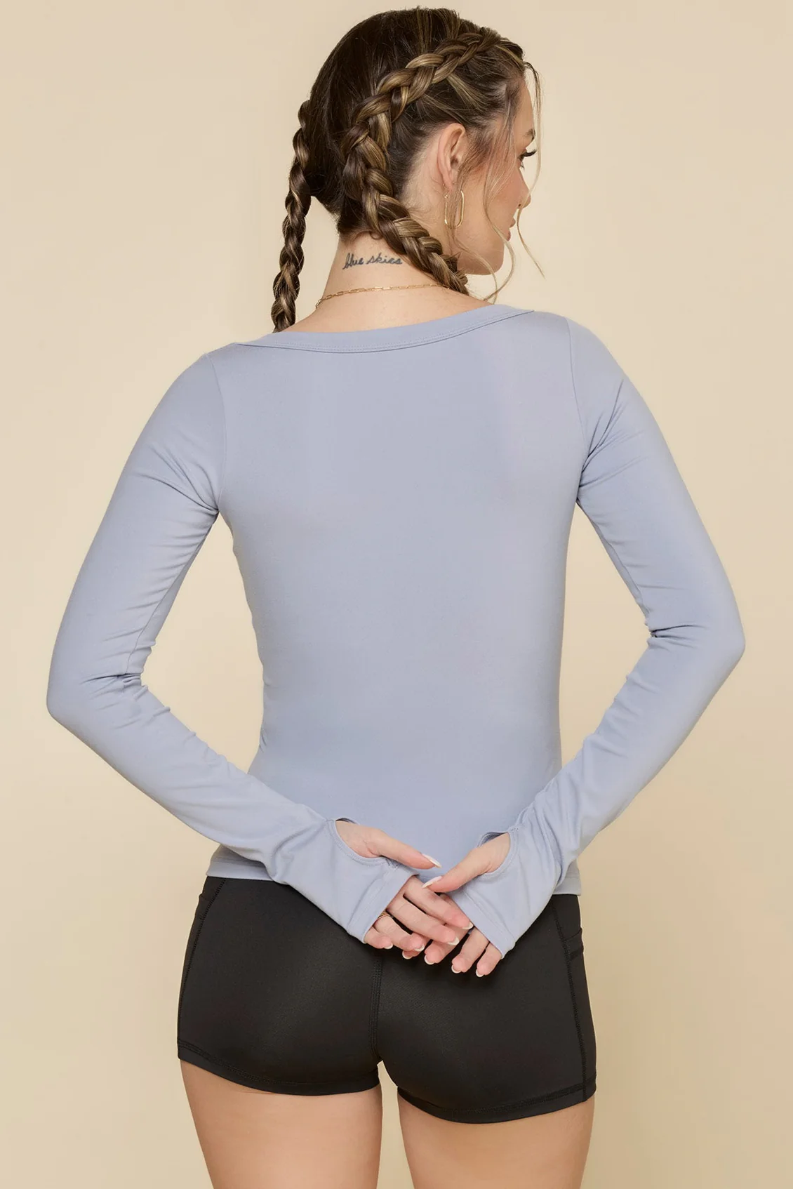 Your Favorite Reversible Long Sleeve Top - Country Blue - Image 2