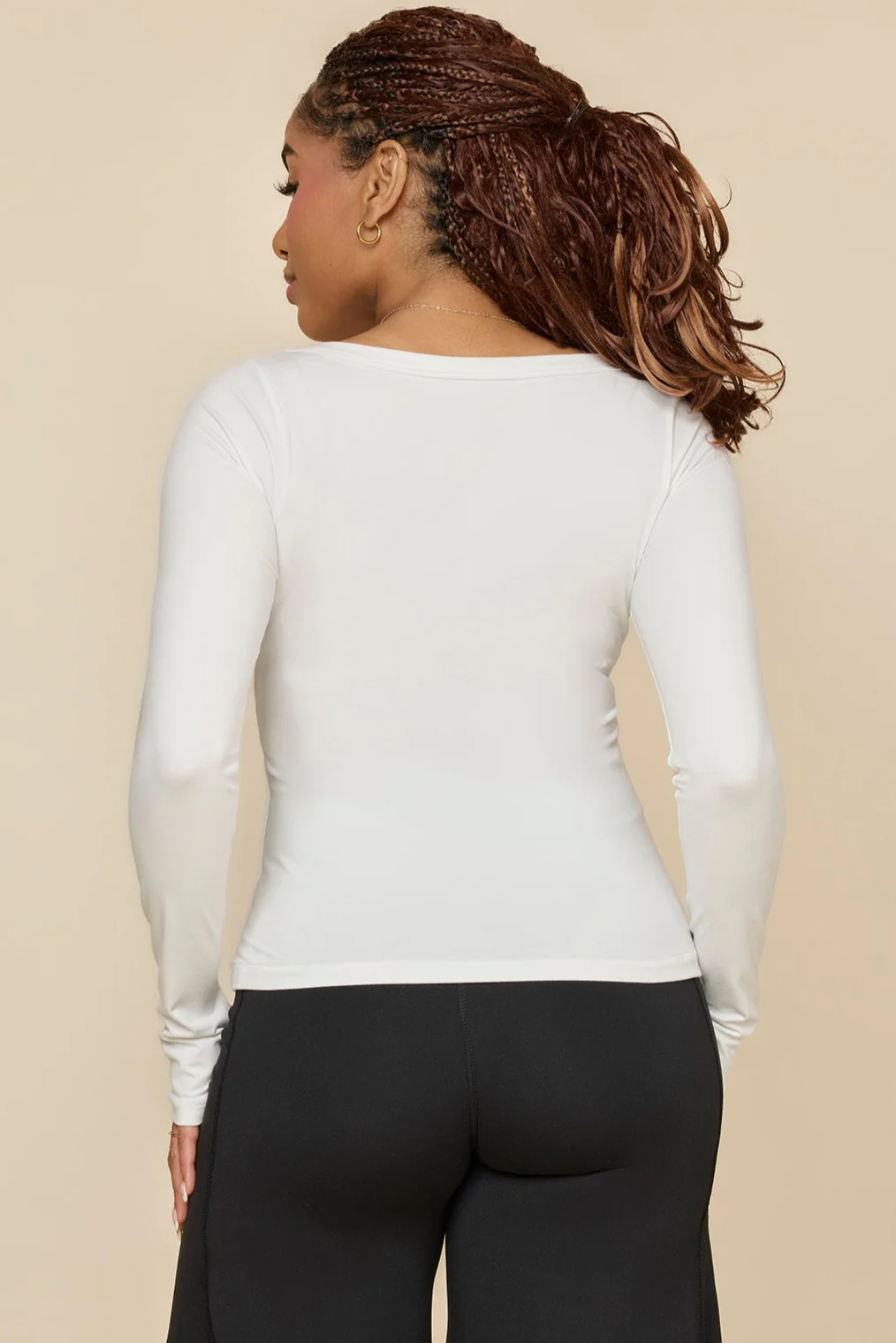 Your Favorite Reversible Long Sleeve Top - White - Image 2