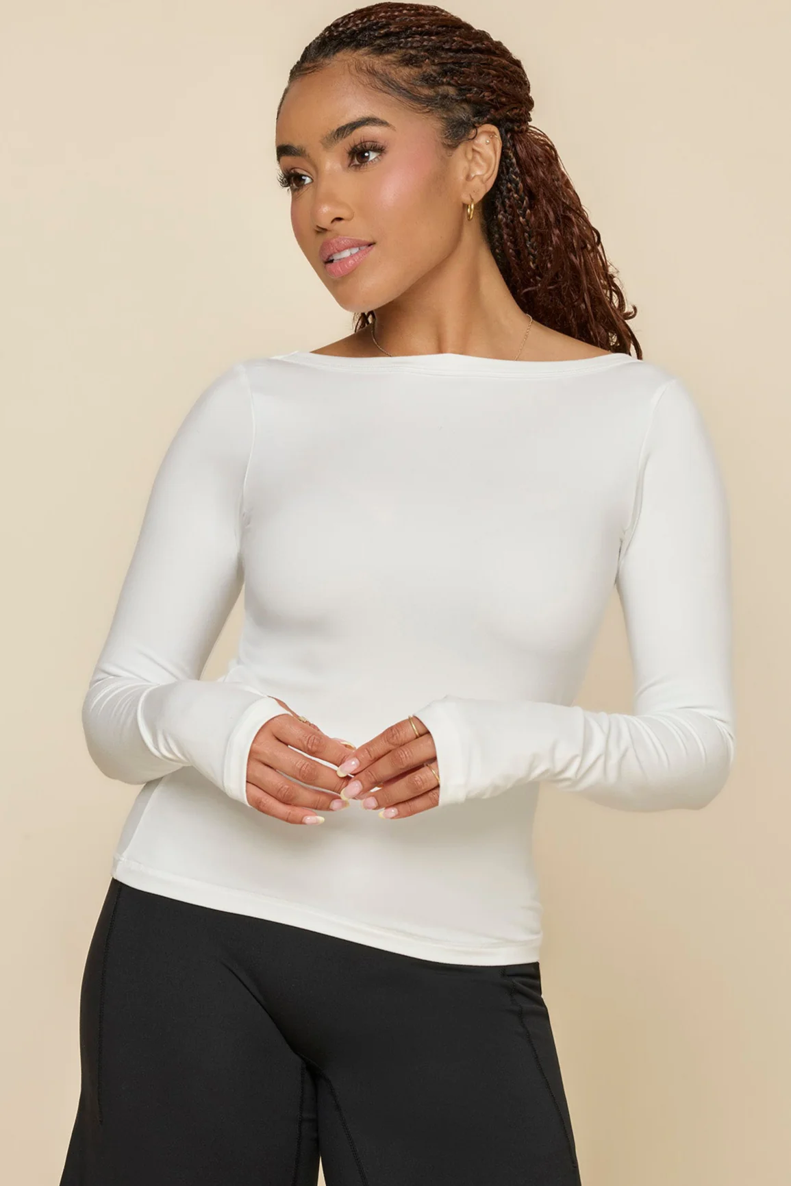 Your Favorite Reversible Long Sleeve Top - White - Image 6