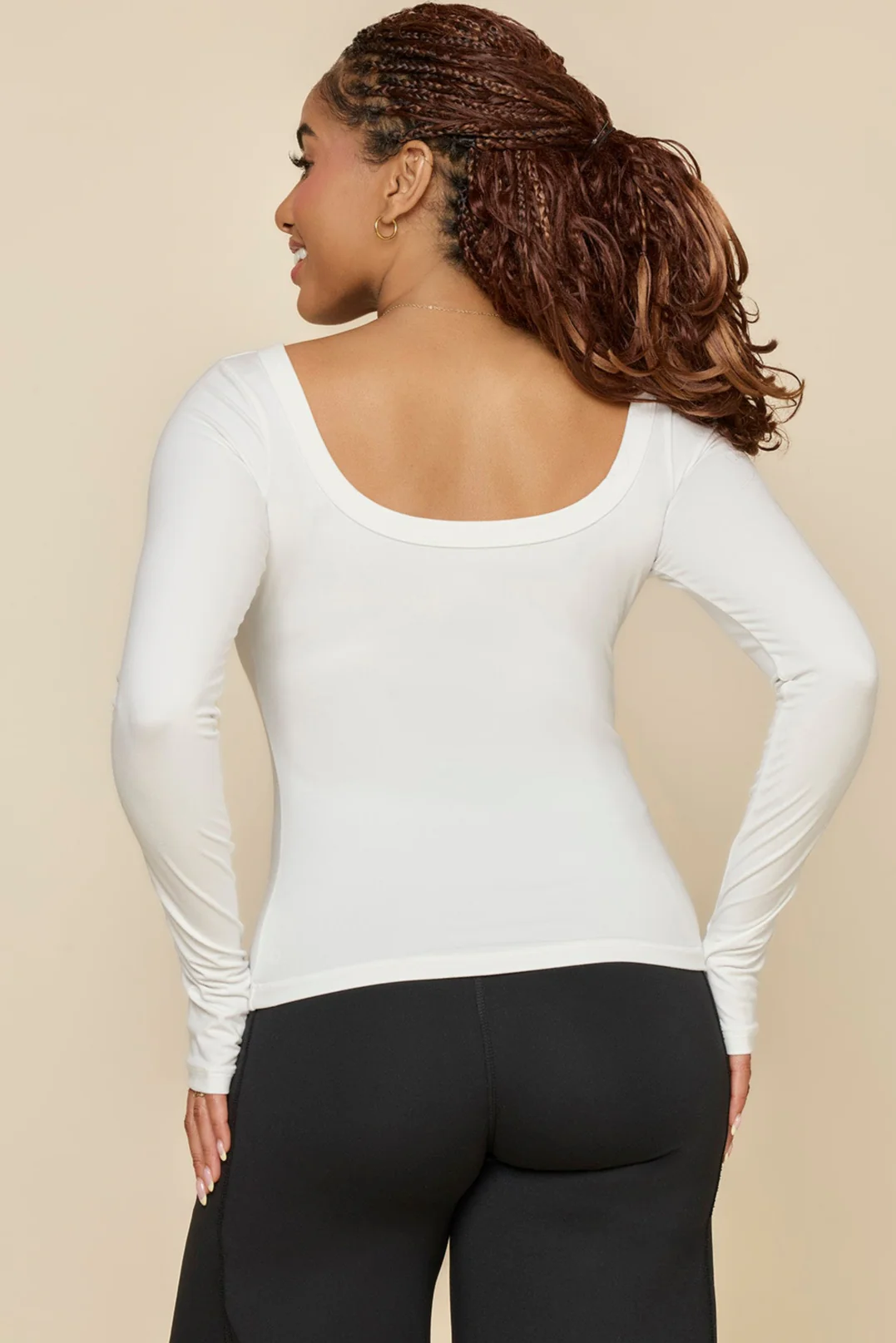 Your Favorite Reversible Long Sleeve Top - White - Image 7