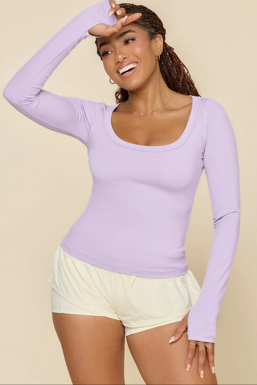 Your Favorite Reversible Long Sleeve Top - Digital Lavender - Image 3