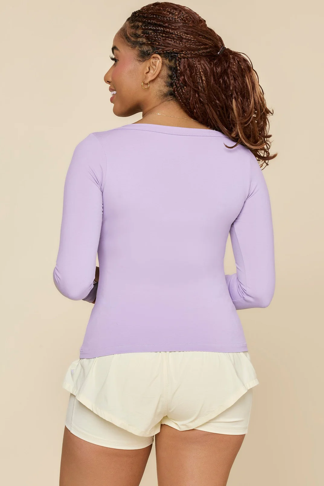 Your Favorite Reversible Long Sleeve Top - Digital Lavender - Image 5