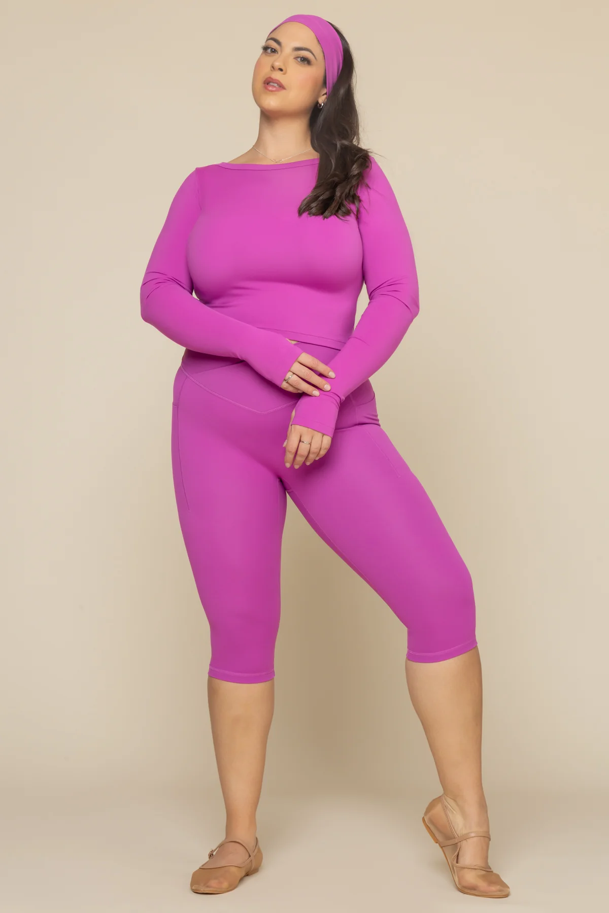 Your Favorite Reversible Long Sleeve Top (Cropped) - Royal Orchid - Image 4