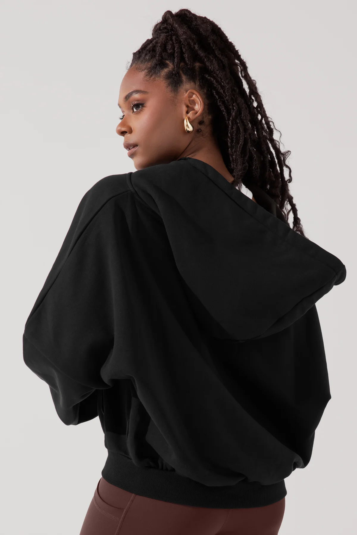 Zip Cloud Hoodie - Black - Image 8