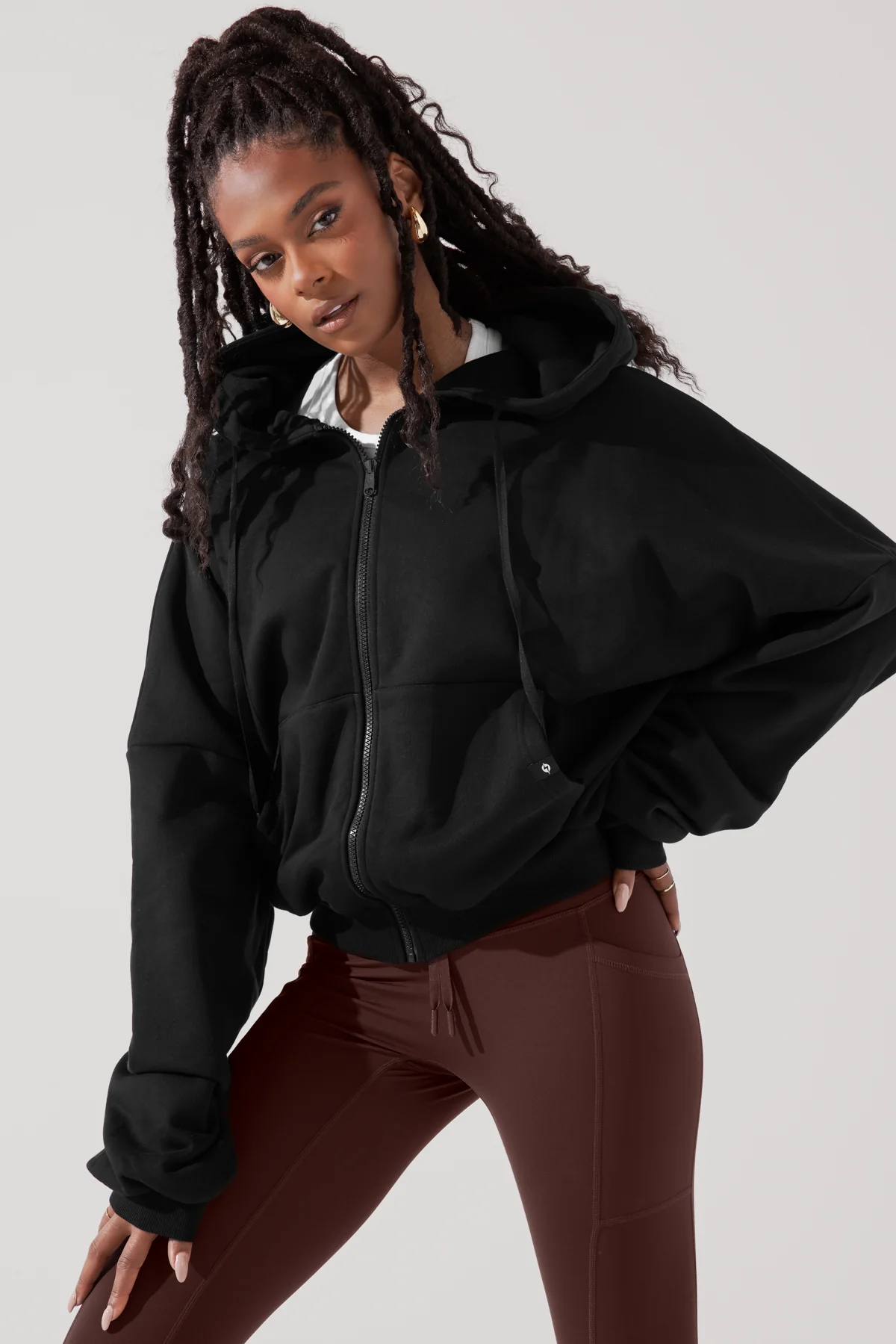 Zip Cloud Hoodie - Black - Image 9