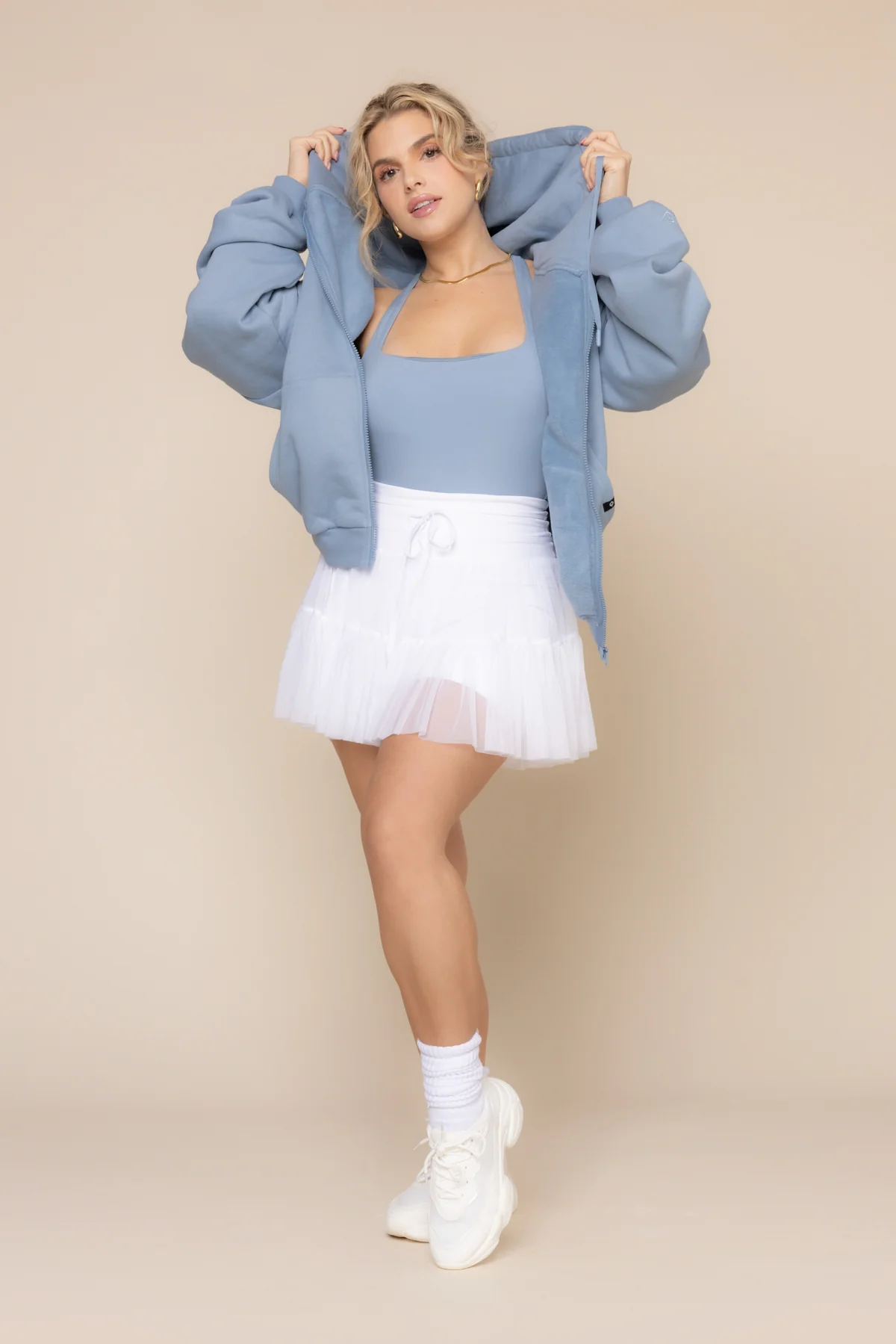 Zip Cloud Hoodie - Blue Storm - Image 6